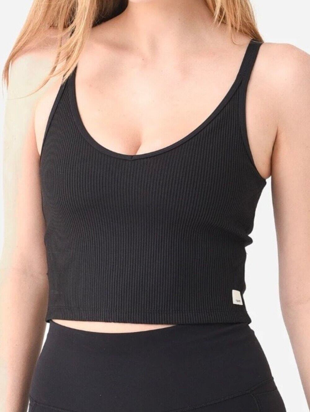 NWT Black  All The Feels Strappy Ribbed Tank Vuori small